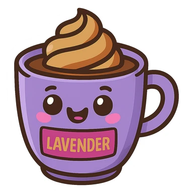 lavender mocha, cute and inviting sticker
