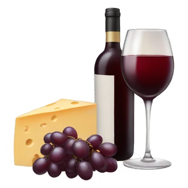 Red wine and cheese sticker