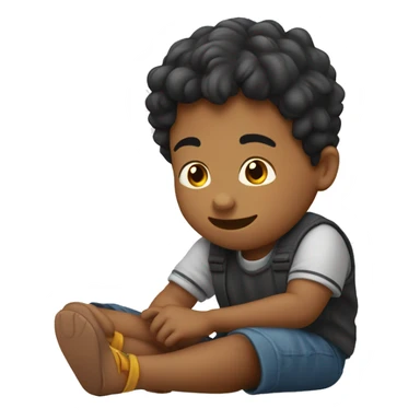 niño pequeño jugando sticker