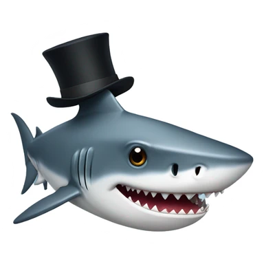 Shark with a tophat sticker