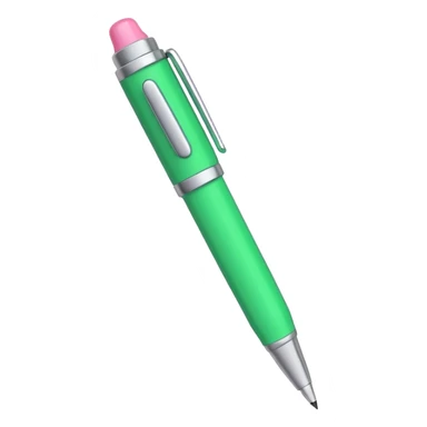 chunky pink and green pen sticker