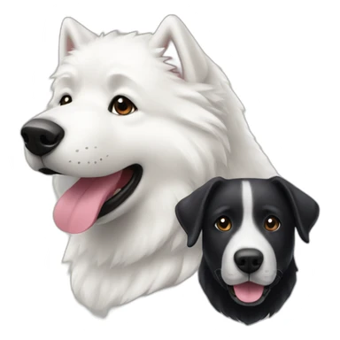 samoyed and BLACK-labrador sticker