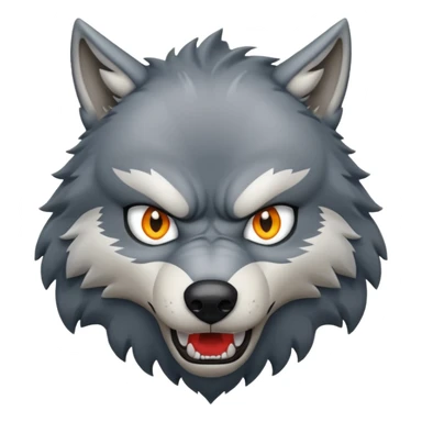 Tráeme una imagen de un lobo enojado estilo gamer sticker