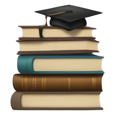 neutral stack of books sticker