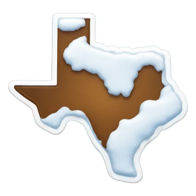 Snow on the state of Texas sticker
