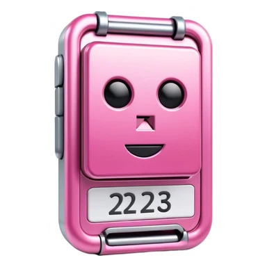 robotic pink calendar 3 icon sticker