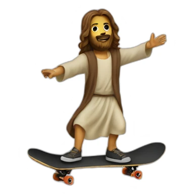 jesus skate boarding sticker