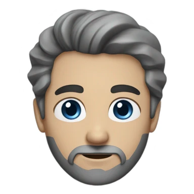Blue eyed man with dark hair and grey sideburns  sticker