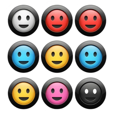 Play buttons black sticker