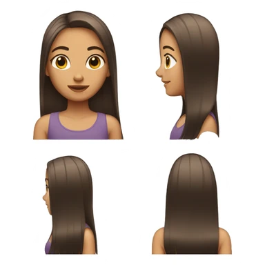 A straight hair girl sticker