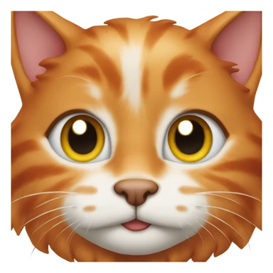 ginger cat with bright red nose sticker