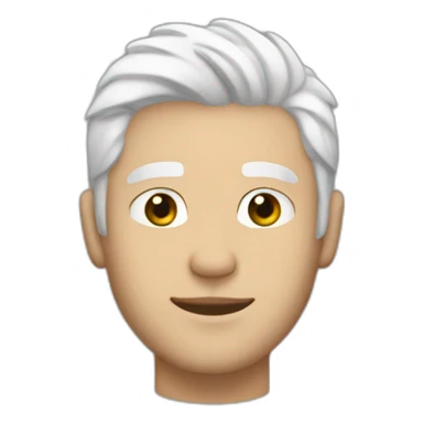caucasian man 23 years old with dye white hair sticker