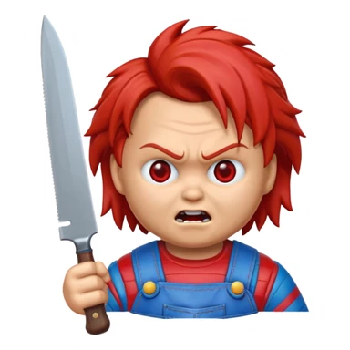 Un emojin de chuky überraschter Blick sticker