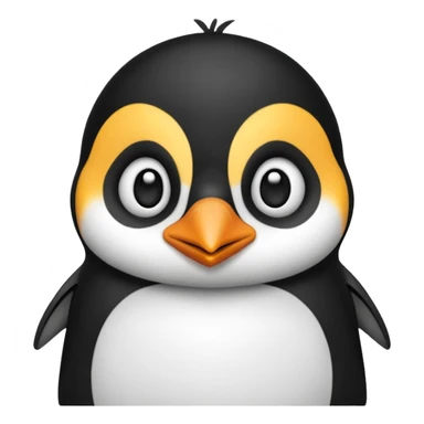 a penguin cute face sticker