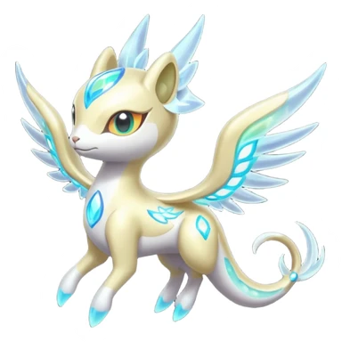 Angelic Divine Bioluminescent Translucent Luminescent Diaphanous Shiny Colorful Meloetta-Latias-Koraidon-Peppercat-Wargreymon-Protogen-Fakémon-fusion-hybrid-creature sticker