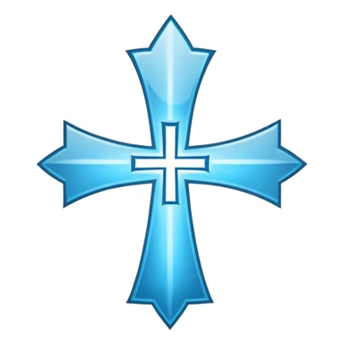 apostle emblem with light blue colors, biblical symbol sticker