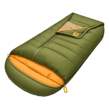 Camp Essentials, seeping bag sticker