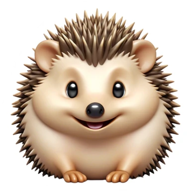 Cinematic Cheeky Hedgehog Portrait Emoji, Head tilted playfully with a mischievous squint and a tiny, cheeky grin, showcasing a compact, prickly body with soft quills and perky little ears, Simplified yet remarkably expressive features, highly detailed, glowing with a vibrant, playful glow, high shine, spirited and quirky, stylized with an air of whimsical woodland mischief, soft glowing outline, capturing the essence of a cheeky hedgehog that looks ready to roll out of the screen with playful attitude! sticker