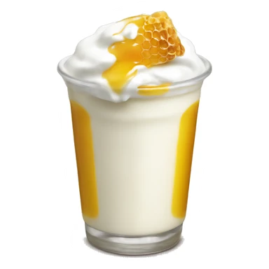 Greek yogurt with honey comb  sticker