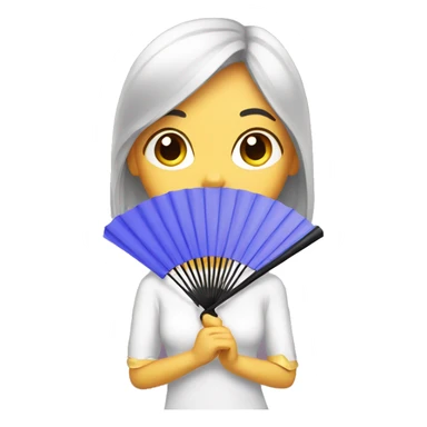 Girl with fan sticker