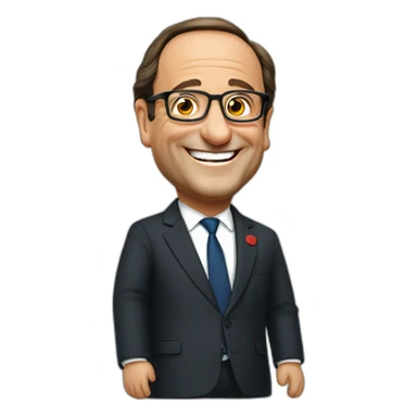Francois Hollande heureux sticker