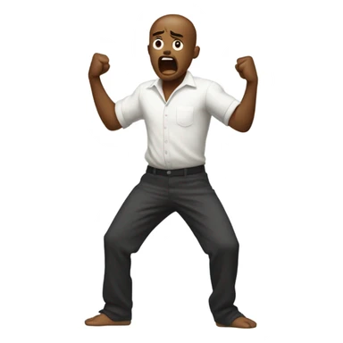 Person frustrated dancing sticker