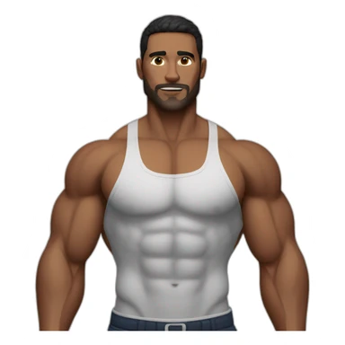 man pec muscle left sticker