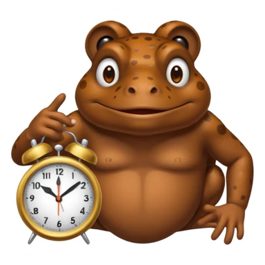bufo adjusts clock to 4 o clock sticker