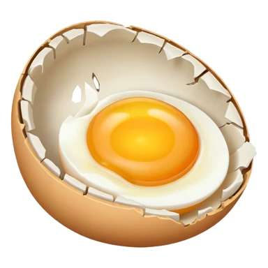 Cracked egg with no yolk sticker