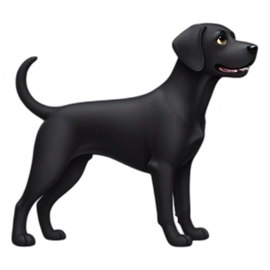 black labrador with dinosaur body sticker