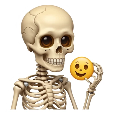 Skelton studyingemoji sticker