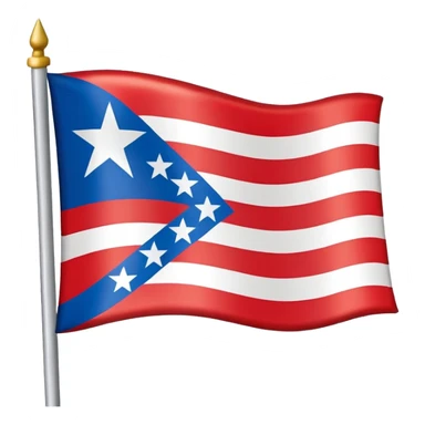 Let's talking about a emoji flag hack combination with Puerto Rico + North Korea emoji flag combination flag hack as a flag image by photo and flag with five red and white stripes, white star sticker
