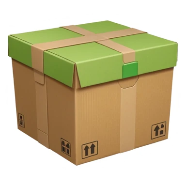 make delivery box in light green color  sticker