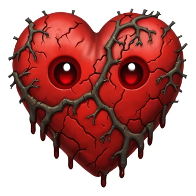 A rotten heart sticker