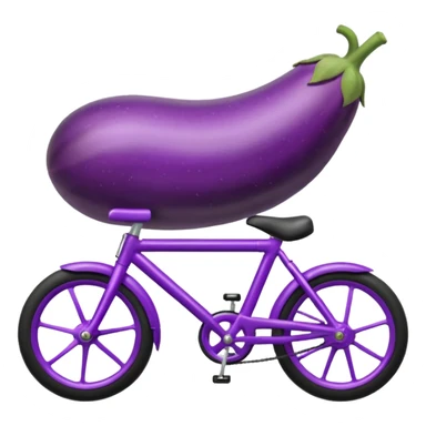 eggplant on a bike sticker