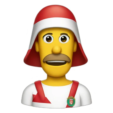 Homer with tunisian flag sticker