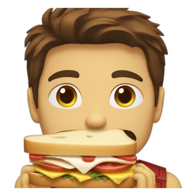 Iron man eat a sandwich  sticker
