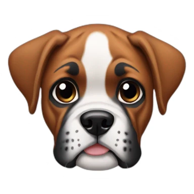 boxer dog puppy sticker