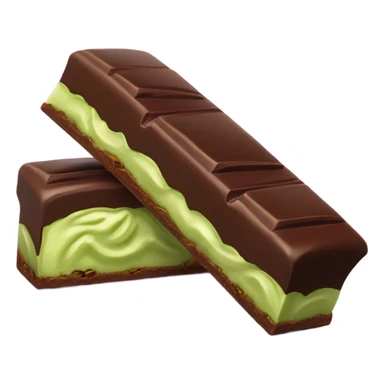 chocolate bar with pistachio filling sticker