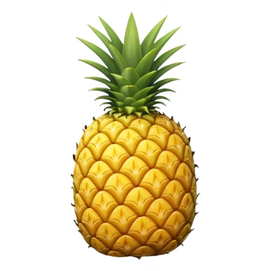 half eaten pineapple sticker