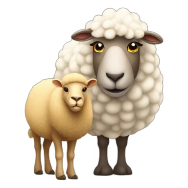 Fat sheep and his camel friend sticker