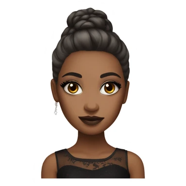 realistic girl in dress with smoky eye makeup  sticker