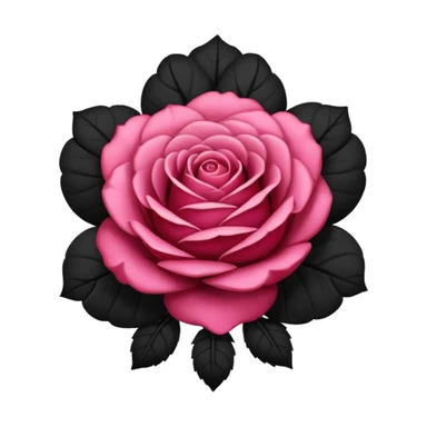 Rosa o flor negra sticker