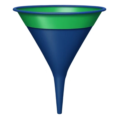 Sales dark blue funnel money sticker