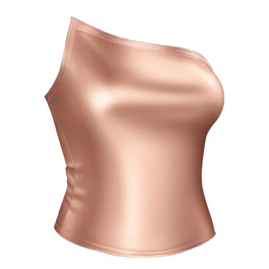 Realistic rose gold tube top clothing isolated.  sticker