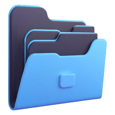 Mac folder icon in light pastel blue color sticker
