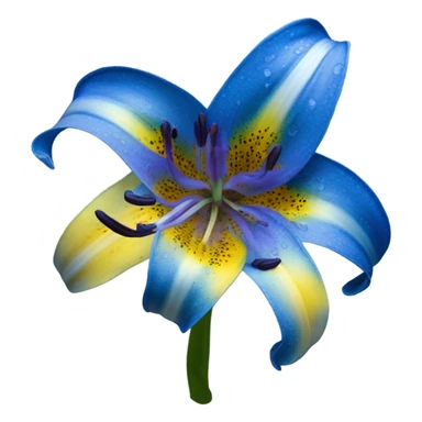 blue stargazer lily sticker