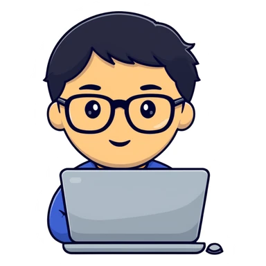 light skin black computer analyst sticker