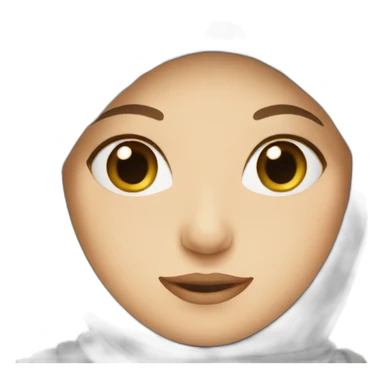 white woman wearing a hijab sticker