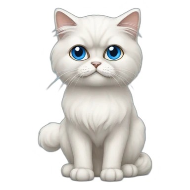 Persian cat with blue eyes sticker